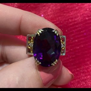 African amethyst ring.
